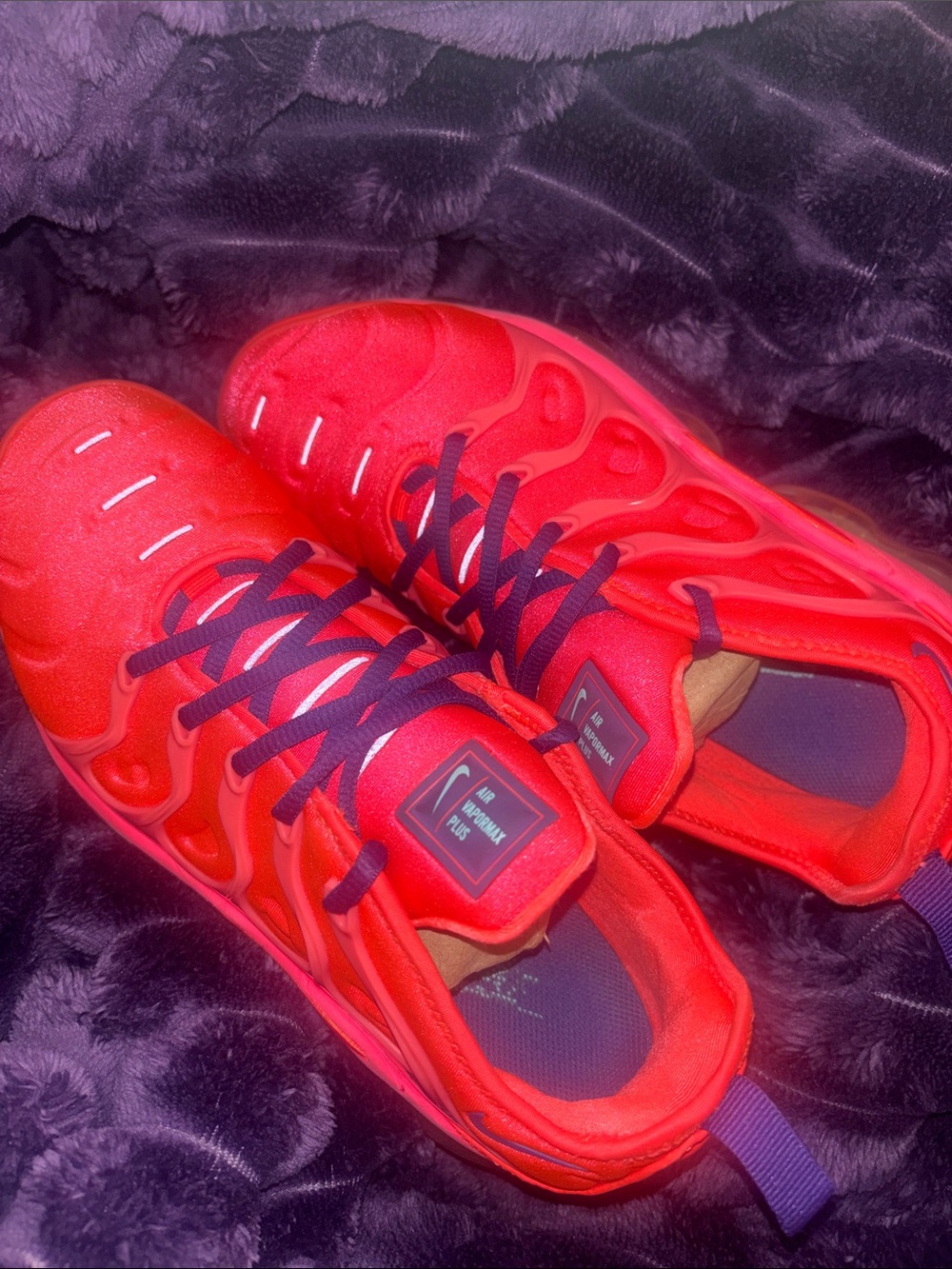 Women’s Pink and Purple Nike VaporMax Plus Sneakers! Rare!! Size 9.5